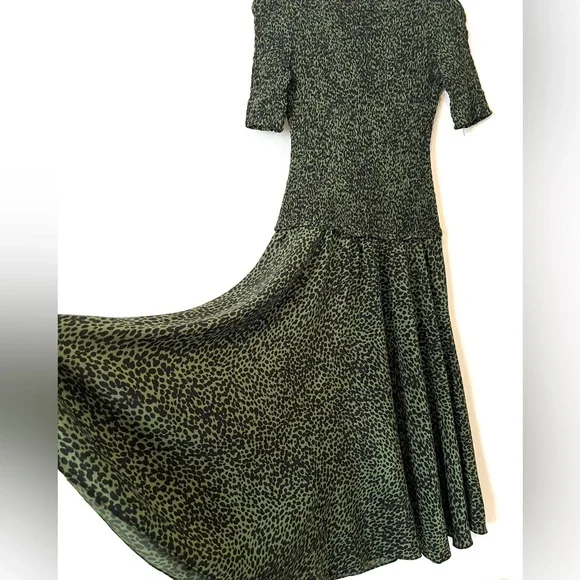 Proenza Schouler Black and Green Midi Dress - Picture 8 of 11